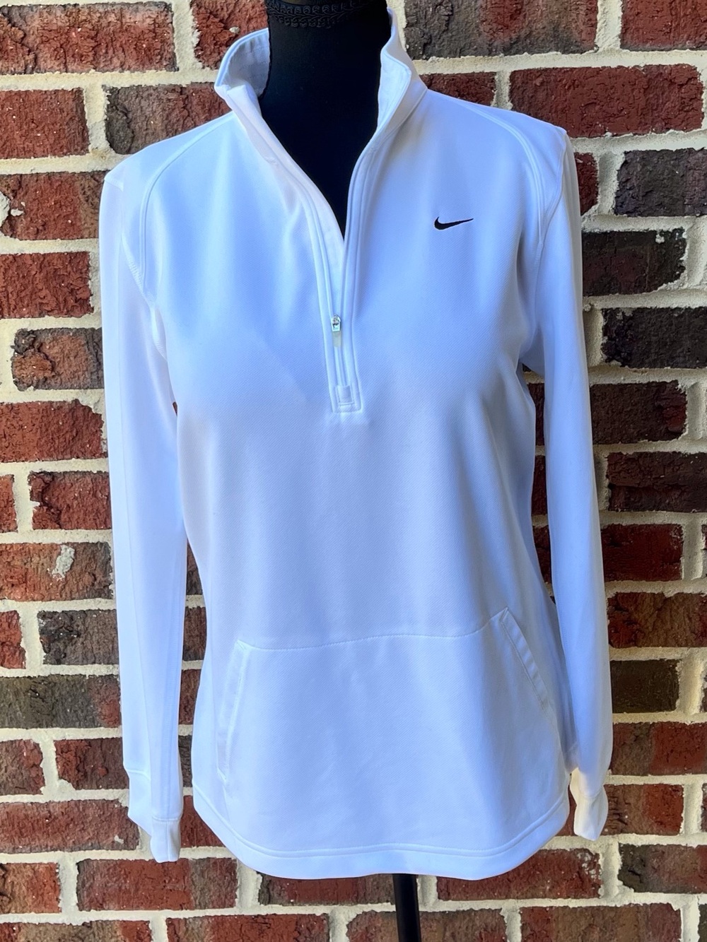 Nike NWOT Women's Bright White half-zip activewear pullover jacket - Medium